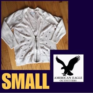 🌿Sz S AEO Zip Up Cardigan